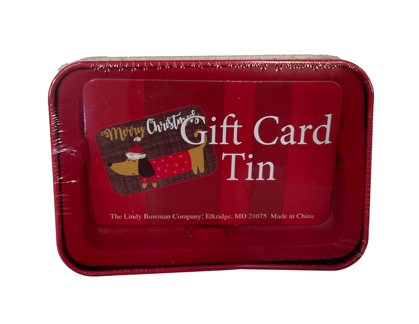 Merry Christmas Gift Card Holder Tin