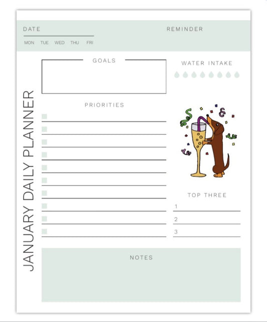 Monthly Planner Pad - January