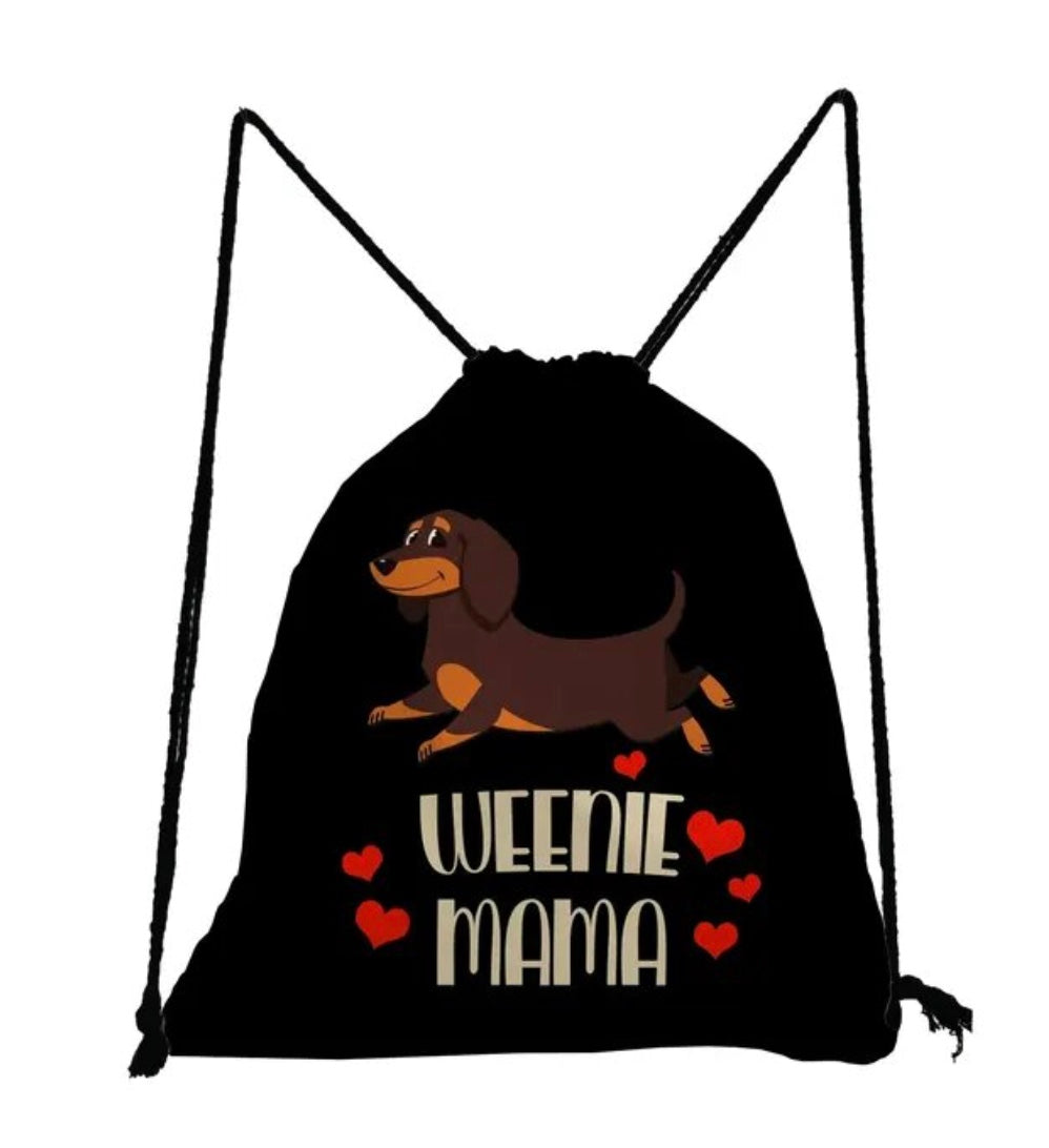 Drawstring Dachshund Gym Bag