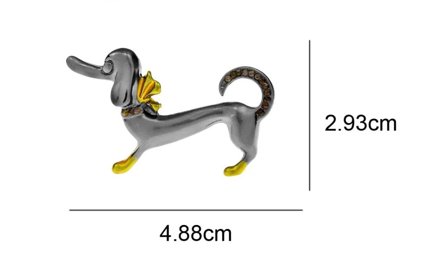 Playful Dachshund Pin