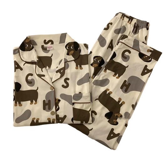 The "Side Eye" Dachshund Pajama Set