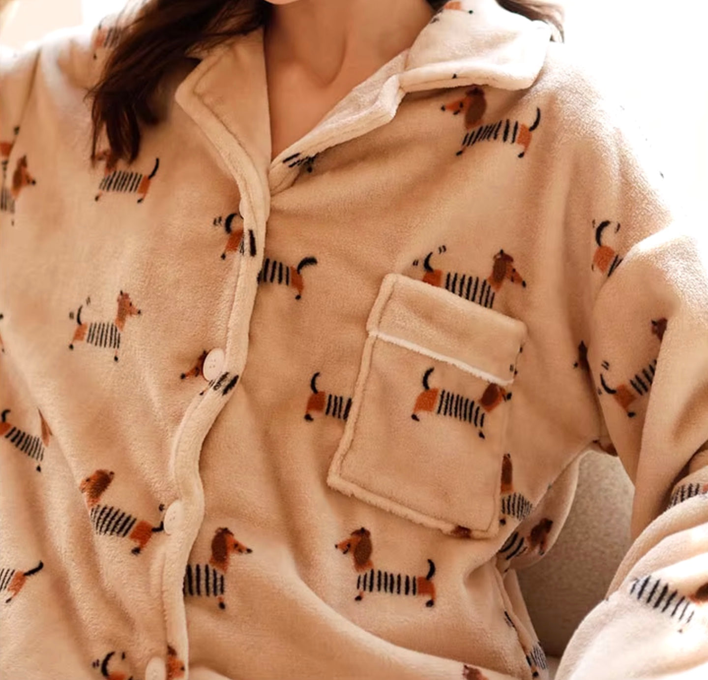 Ultra Plush Dachshund Pajama Set