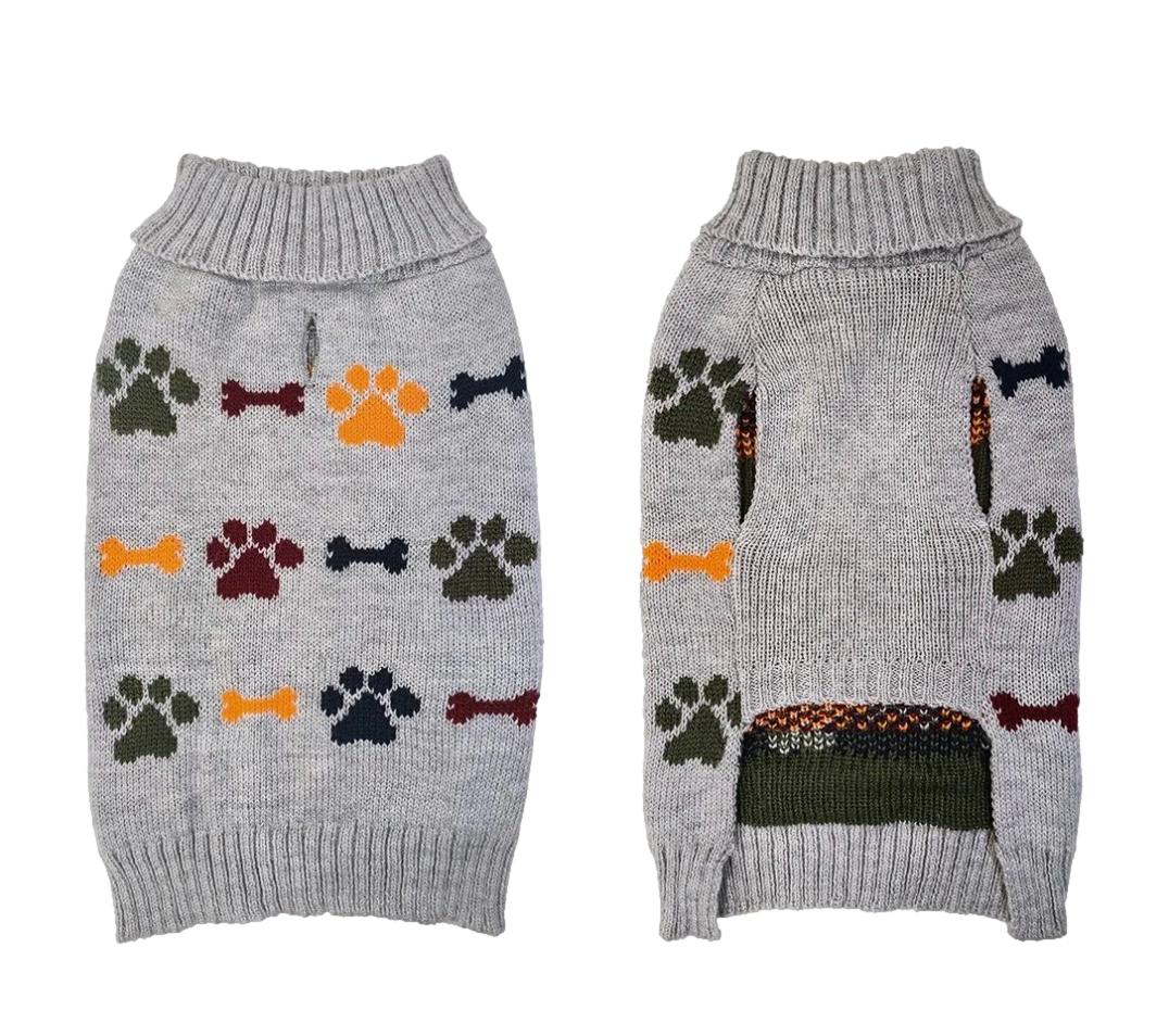 Gray Paw & Bone Sweater