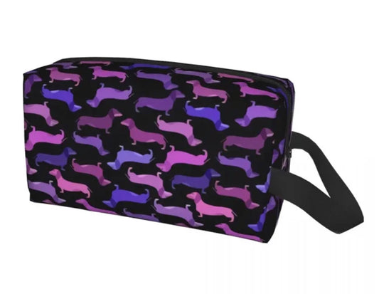 Purple Dachshund Toiletry Cube