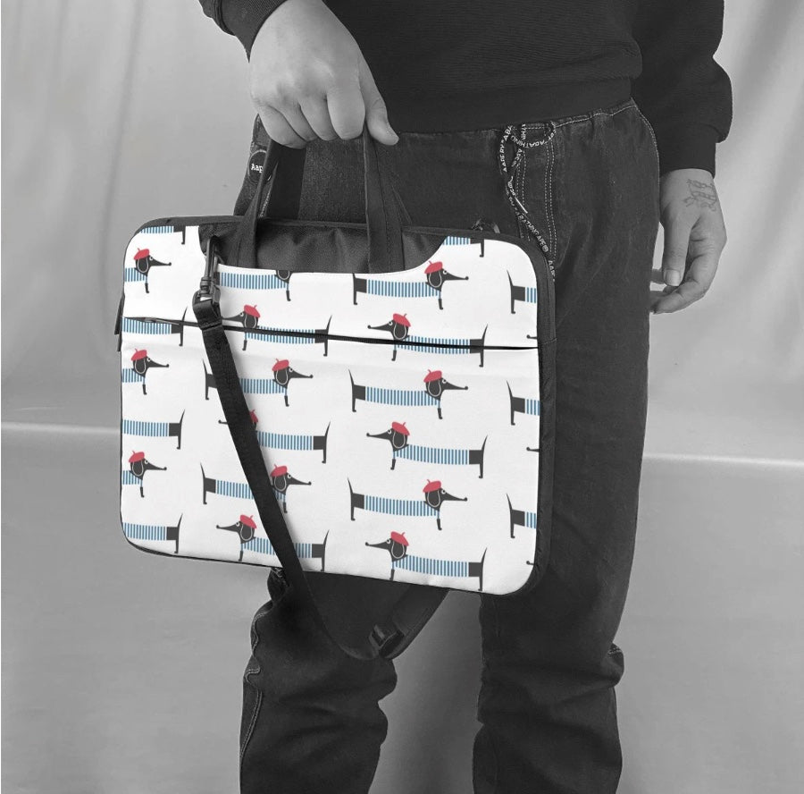 Deluxe Laptop Case - French Dachshunds