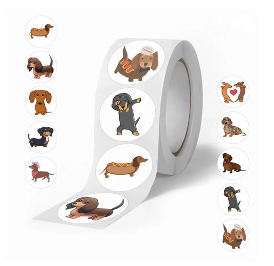 Giant Dachshund Sticker Roll