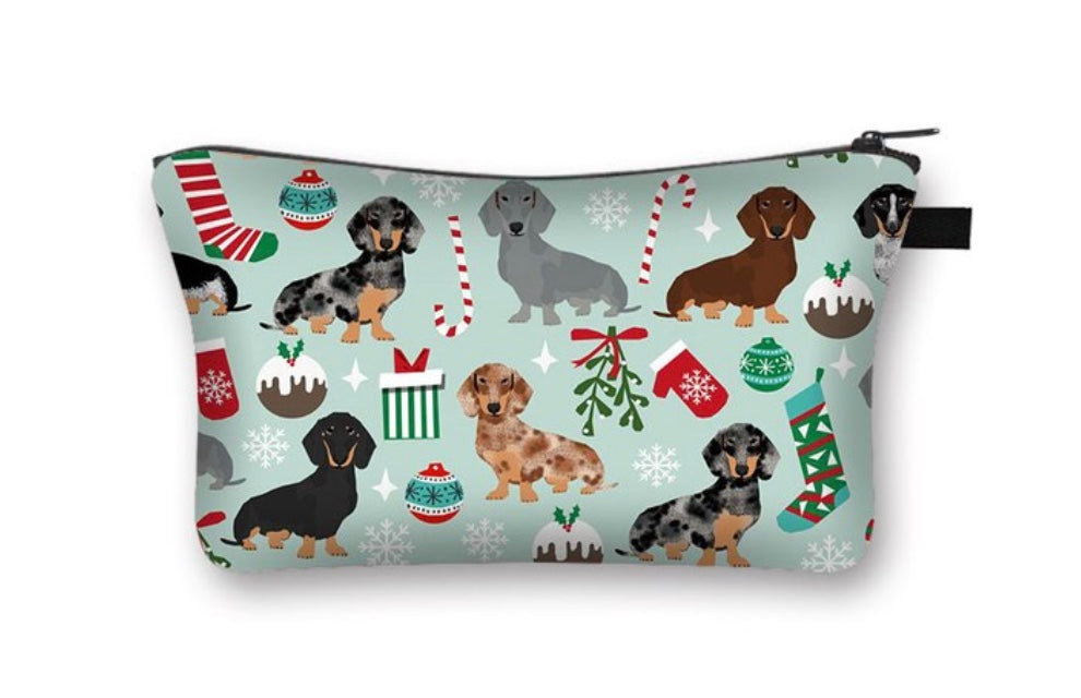 Holiday Dachshunds Cosmetic Bag