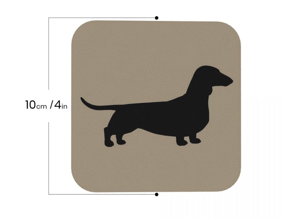 Black Dachshund Coasters (Set of 4)