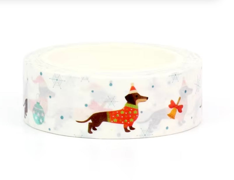 Holiday Dachshund Washi Tape