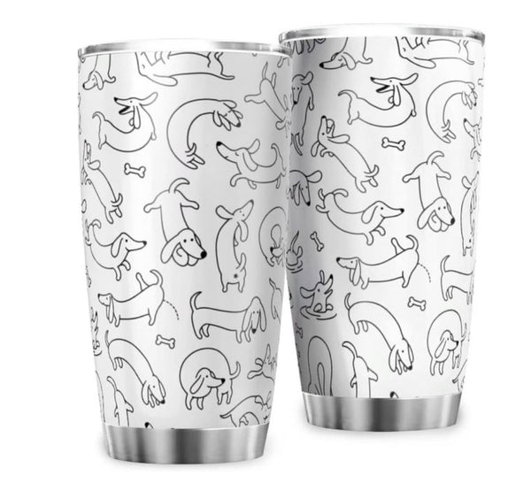 Black Lab and Duck 20 oz insulated tumbler with lid and straw