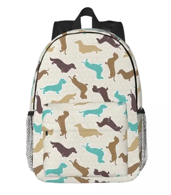 Long Hair, Short Hair, Wirehaired Dachshunds Backpack