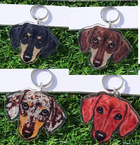 Acrylic Dachshund Key Chain