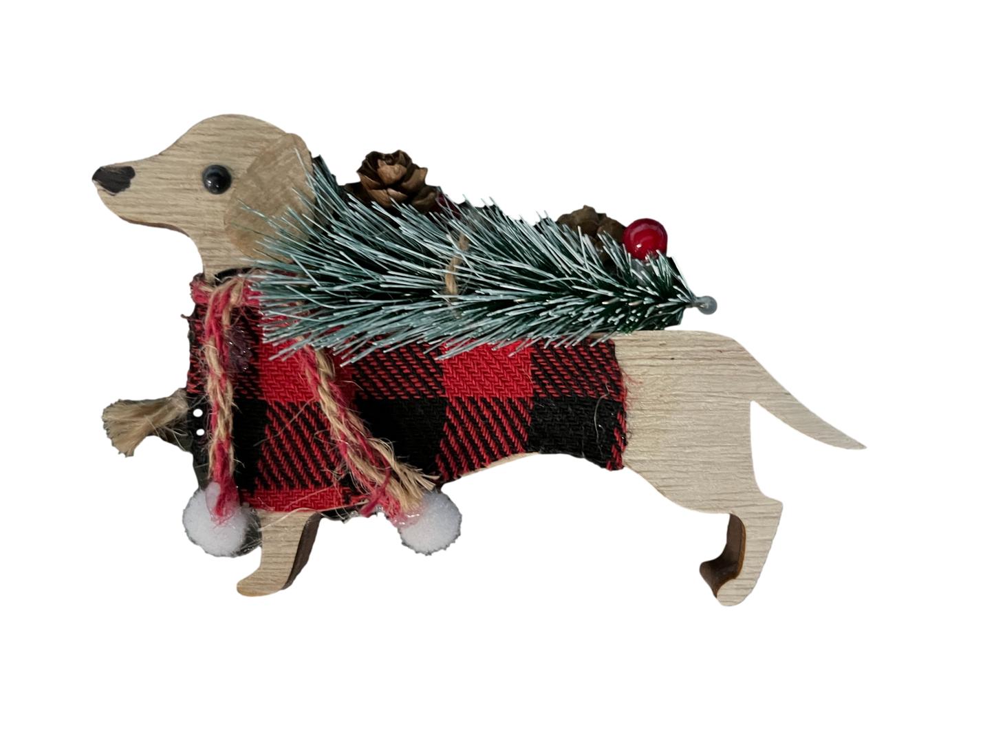 Country Christmas Dachshund Tree Ornament