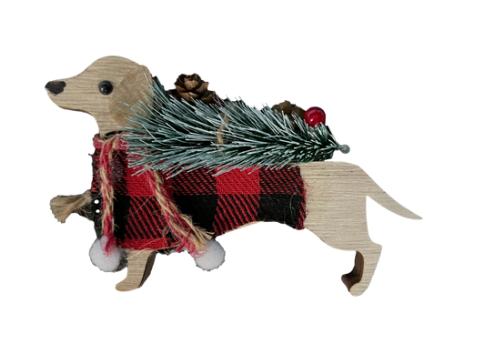 Country Christmas Dachshund Tree Ornament