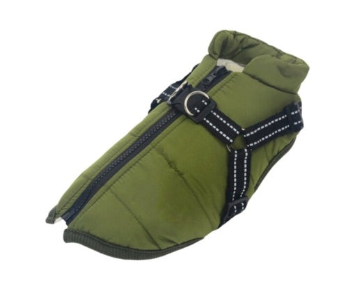 Water Resistant Harness Jacket - Green