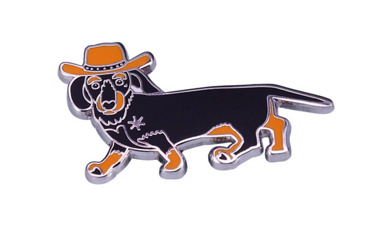 Cowboy Dachshund Enamel Pin