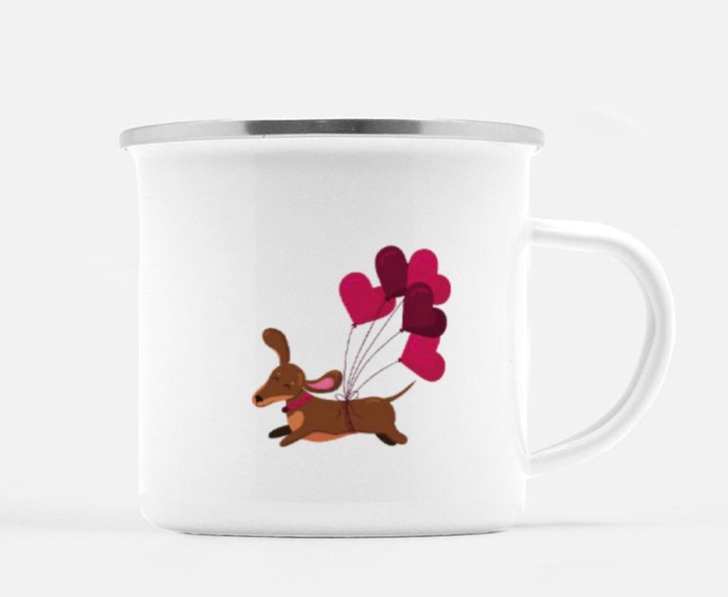 Valentine's Dachshund Camp Mug