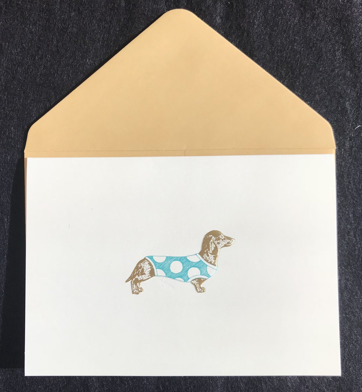 PolkaDot Sweater Dachshund Notecard