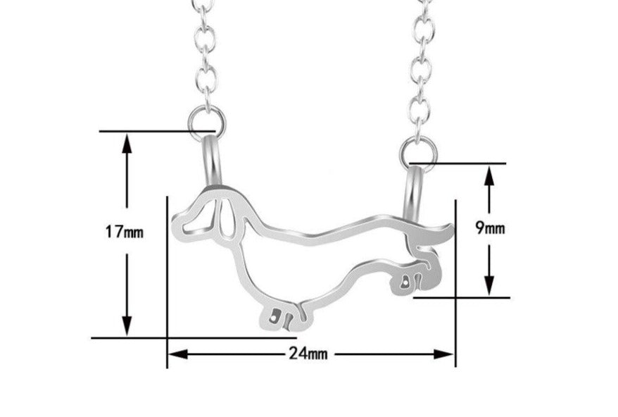 Dachshund Outline Necklace