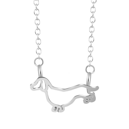 Dachshund Outline Necklace