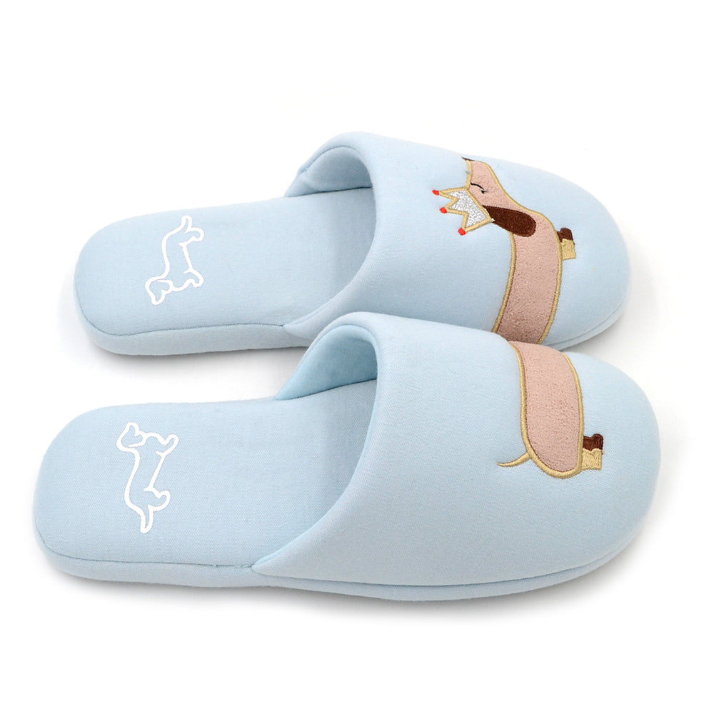 Dachshund Slippers - Blue